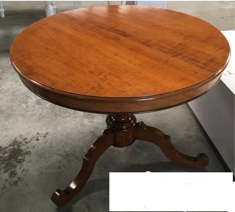 Tavolo rotondo finitura bassano allungabile 100 noce (757) - Mobili 2G