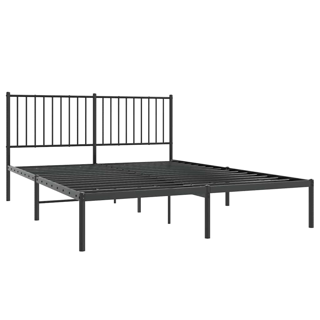 Giroletto con Testiera in Metallo Nero 160x200 cmcod mxl 129674