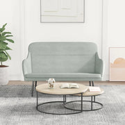 Panca-Sgabello Grigio Chiaro 110x76x80 cm in Velluto 135121