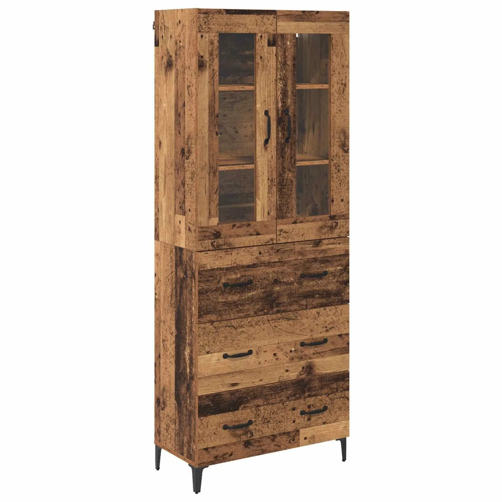 Credenza-Buffet-Armadio da cucina Legno vecchio 69,5 x 34 x 180 cm Legno multistrato 733874