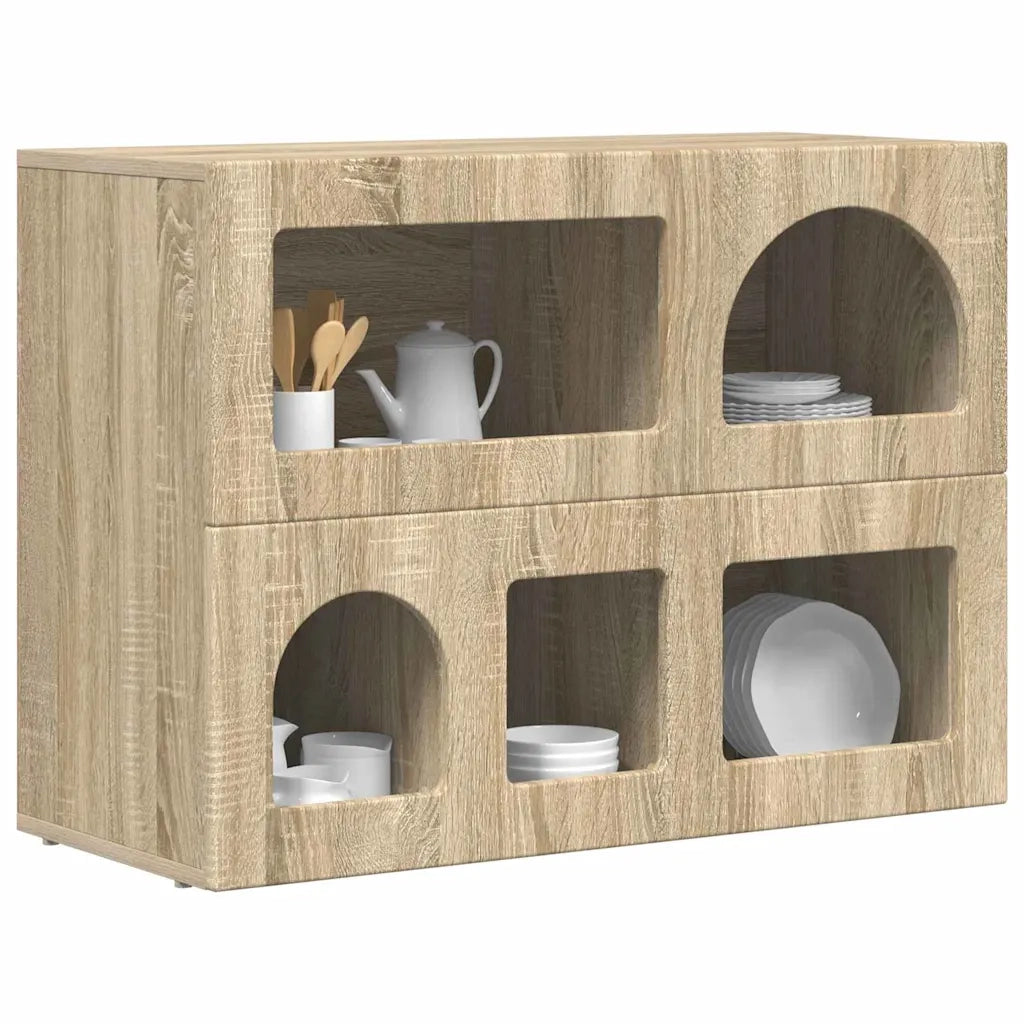 Credenza Rovere Sonoma 80.5 x 35 x 59 cm Legno multistrato