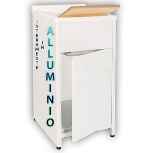Mobile Lavatoio da Esterno in Polipropilene e Alluminio 45x50x83 cm Bianco
