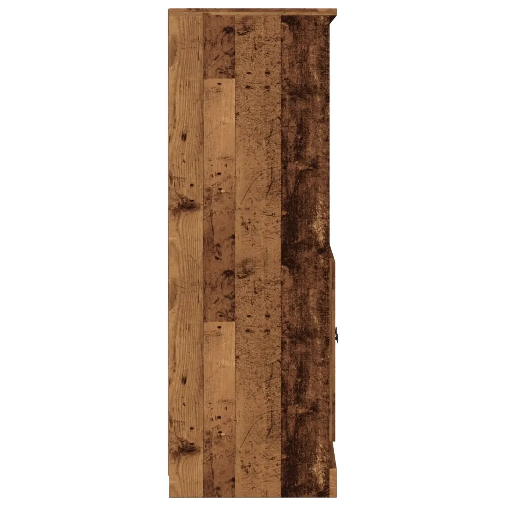 Credenza-Buffet-Armadio da cucina Legno Antico 60x35,5x103,5 cm in Legno Multistrato