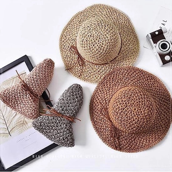 Cappello da Sole per Donne - Cappello Estivo - Cappello a Strisce UV - Cappello da Spiaggia - Cappello per Adulti