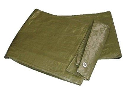 BRIXO TELONE 3X4MT PER COPERTURA IN POLIETILENE LEGGERO OCCHIELLATO ANTISTRAPPO VERDE