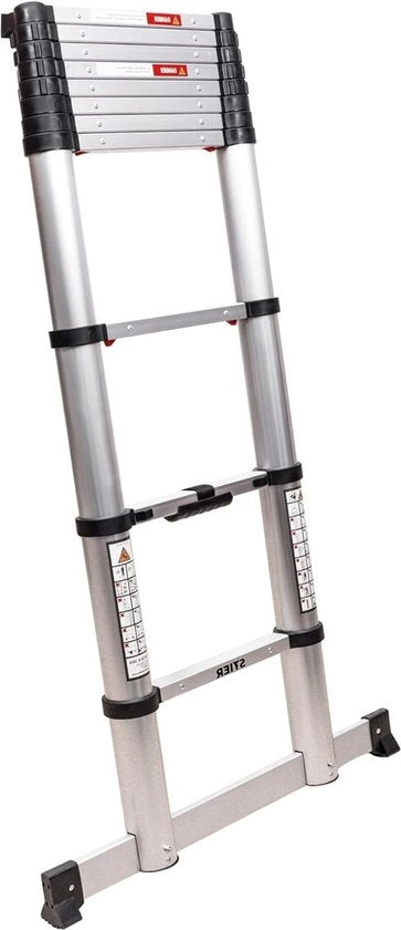 Ladder telescopica 32m alta di alta qualità in alluminio multifunzionale - 11 sporte di stazionamento con scala retrattile 150 kg di capacità di carico con superficie antiscivolo robusta