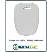 Copriwater pozzi ginori square bianco cerniera rallentata soft c