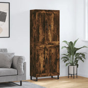 vidaXL Credenza Rovere Fumo  69,5x34x180 cm in Legno Multistrato
