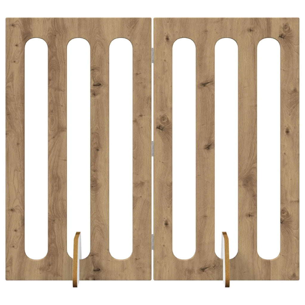 Recinto pieghevole per animali 2 pcs Rovere Artigianale 8005987