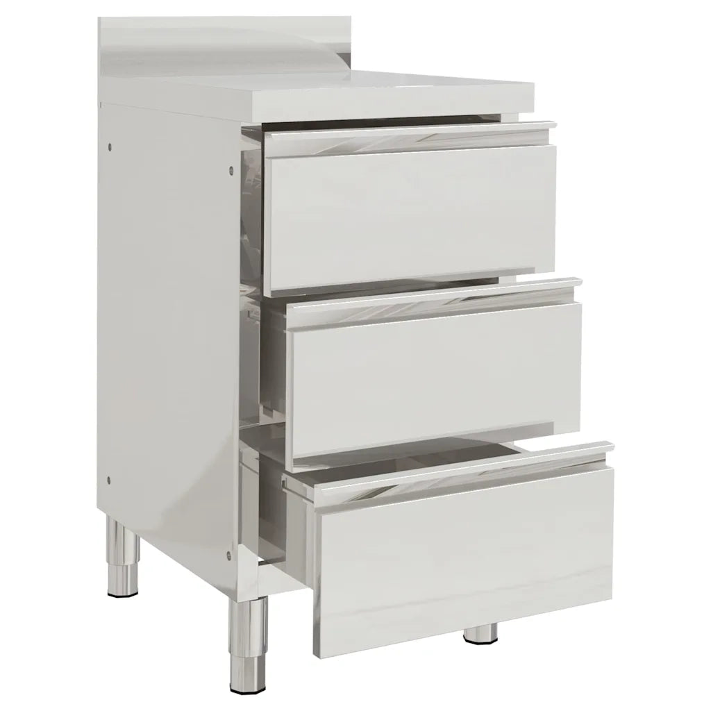 Mobili da cucina commerciali 2 pz 50x60x96 cm in acciaio inox 3081934