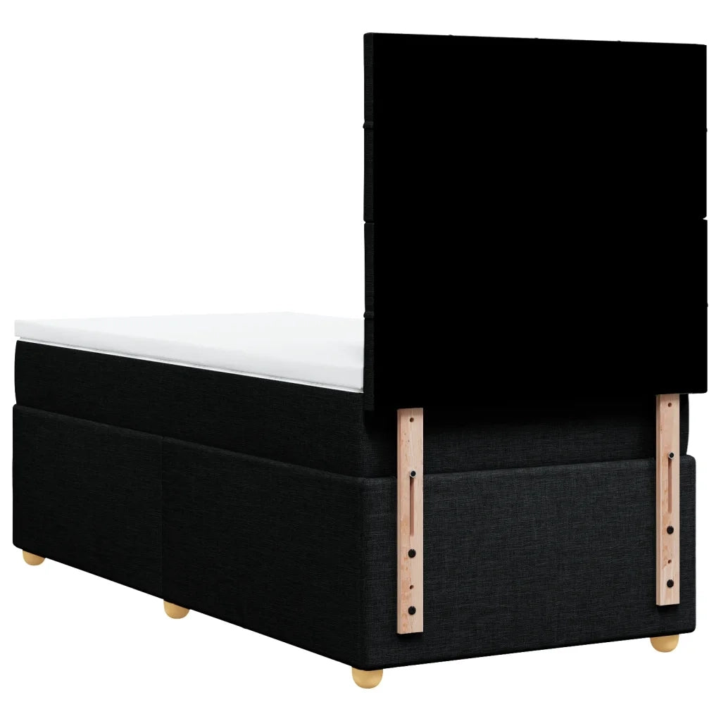 Giroletto a Molle con Materasso Nero 80x200 cm inTessuto 3293409