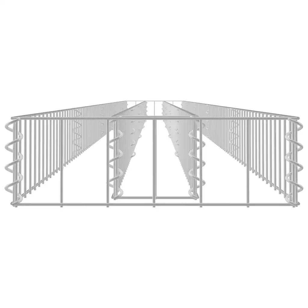 Gabbione Letto Rialzato in Acciaio Zincato 450x30x10 cm 145644