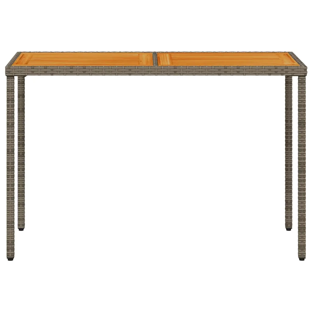 Set da Pranzo da Giardino 5 pz | Set Salotto da Giardino con Cuscini in Polyrattan Grigio