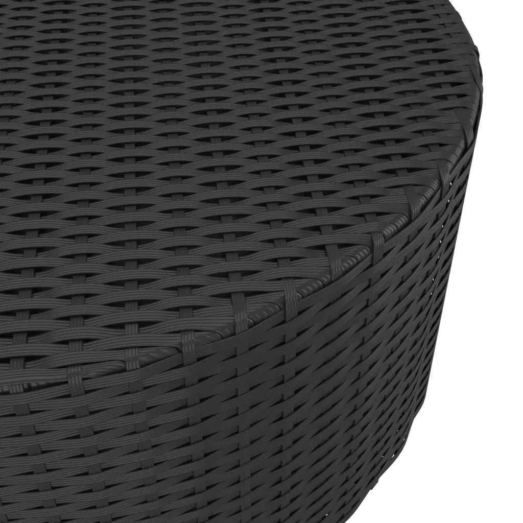 Tavolino da TÃ¨ Nero 68x68x30 cm in Polyrattan cod mxl 34349