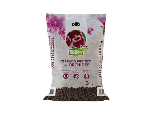 Terriccio specifico orchidee Torfy Bio 3lt Cifo coltivazione biologica