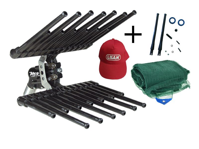 Abbacchiatore pneumatico per olive Lisam MG Turbo con astine arrotondate