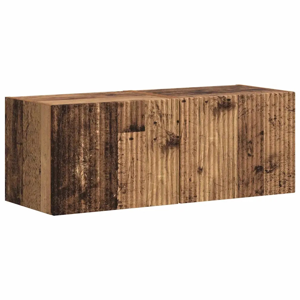 Mobile TV da parete 2 pz-Set di 2 Mobile TV a Muro-Credenza TV Legno vecchio 60 x 31 x 29.5 cm 520545