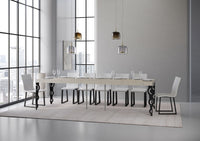 Consolle Allungabile 90-300x40x77 cm Karamay Premium Cashmere Telaio Antracite