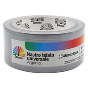 Nastro Telato Universale Colorea Argento 18 Pezzi 48 x 25 mt