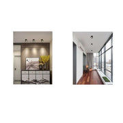 Trade Shop - Faretto Led A Superficie Orientabile 7watt Luce Naturale Fredda Ip20 Nero F-7w-n -