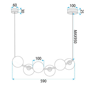 Lampada Da Soffitto G133-6cp Gold