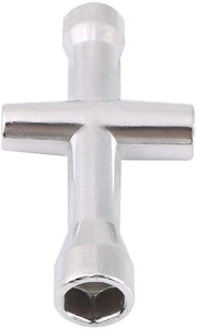 Chiave multifunzionale a croce - Chiave a stella metallica - Chiave per ruote - Dimensioni 4,8 x 2,4 cm - Adatto per viti M2/M2,5/M3/M4 - Disegno a sei punte