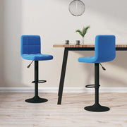 Sgabelli da Bar 2 pz Blu in Velluto cod mxl 55003