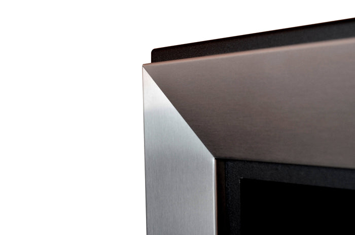 Camino a Bioetanolo da Parete/Incasso 55x79 cm Frame 550 Inox