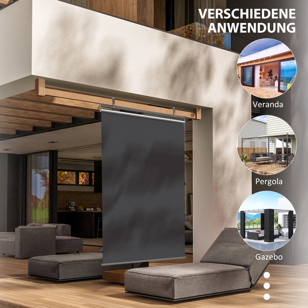 Tenda da sole verticale ¨C zephmum ¨C grigio scuro 124x222 cm