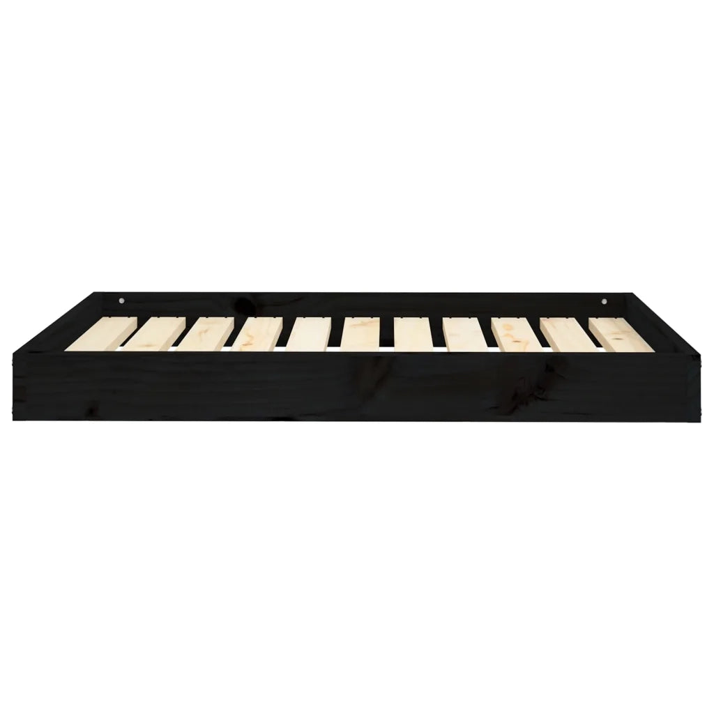 Cuccia per Cani Nera 91,5x64x9 cm in Legno Massello di Pino 820865