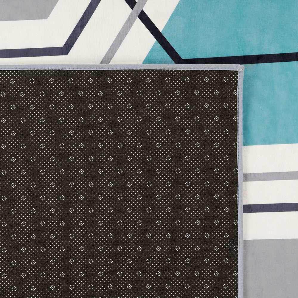 Tappeto tappetino Tappeto Tessuto Poliestere Multicolore Motivo Geometrico Lineare Rettangolare 160 x 230 cm