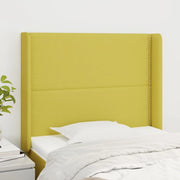 Testiera ad Orecchio Verde 93x16x118/128 cm in Tessuto