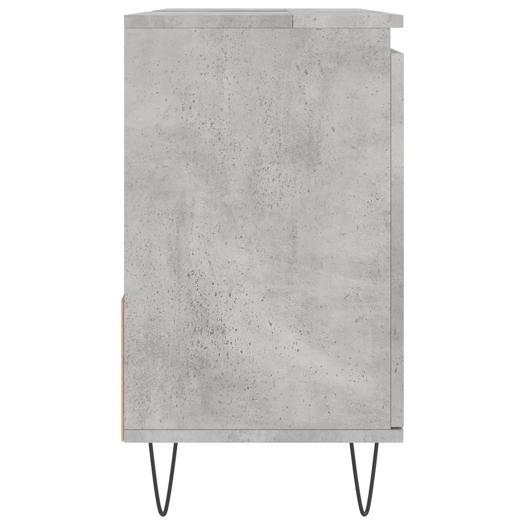 Mobile contenitore multifunzionale per il bagno 65 x 33 x 60 cm stile industriale legno composito grigio cemento 02_0049043