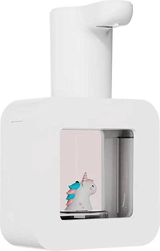 Dispensatore di sapone automatico per bambini con sensore al tatto - Sapone schiumoso intelligente per cucina e bagno (bianco unicornio).