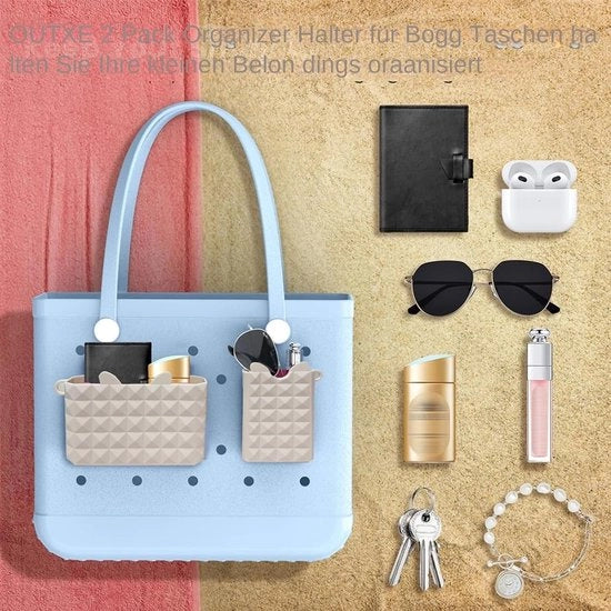 Supporto per telefono in silicone per borsa BOG-G, 2 set inserti in silicone morbidi per borsa Bogg accessori per chiavi, occhiali da sole, cuffie, cosmetici, portafoglio, telefono cellulare