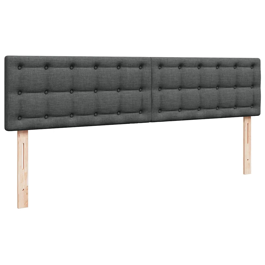 Pouf Letto con Materasso e LED Grigio Scuro 180x200cm Tessuto 3312493