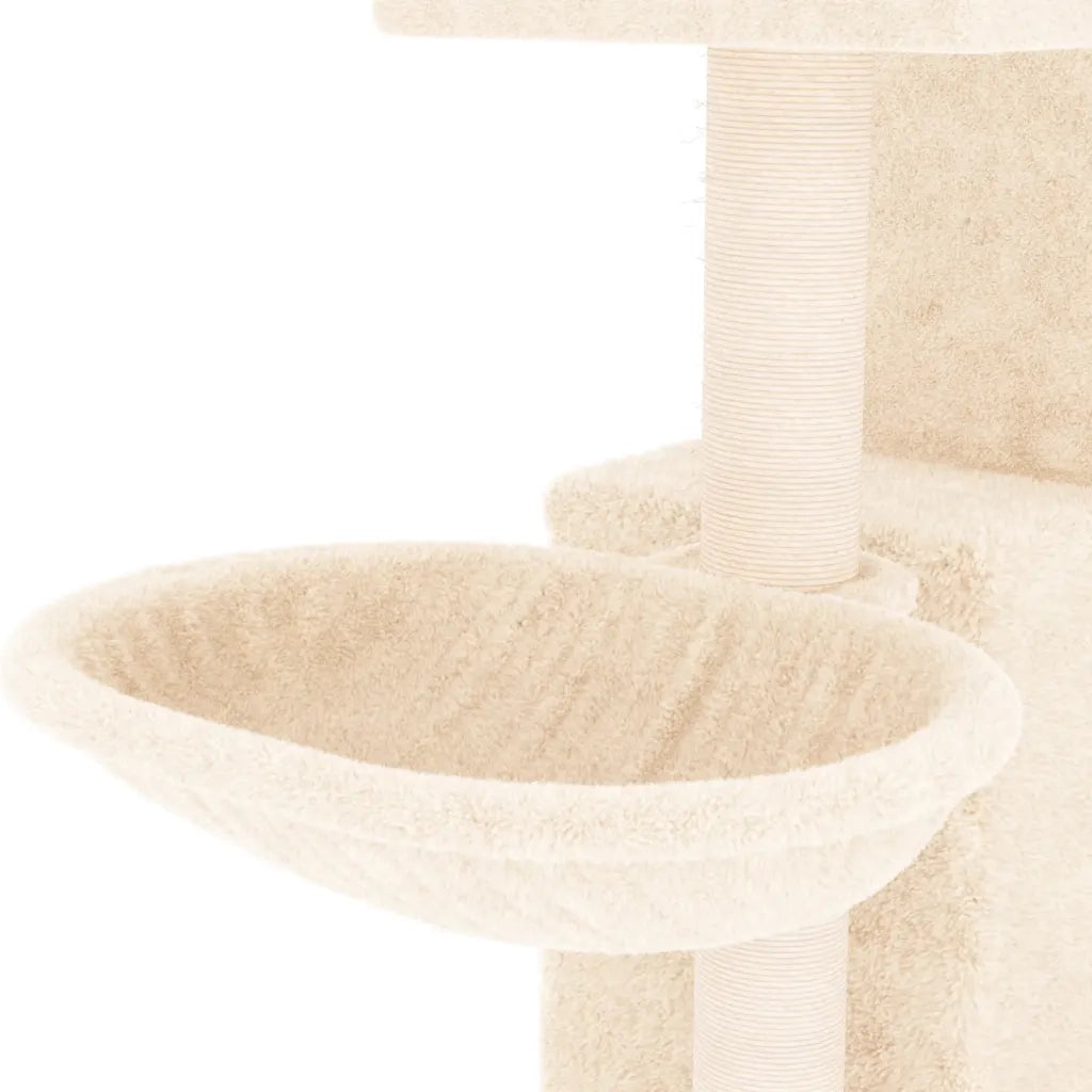 Albero per Gatti con Tiragraffi in Sisal Crema 83 cm 171765