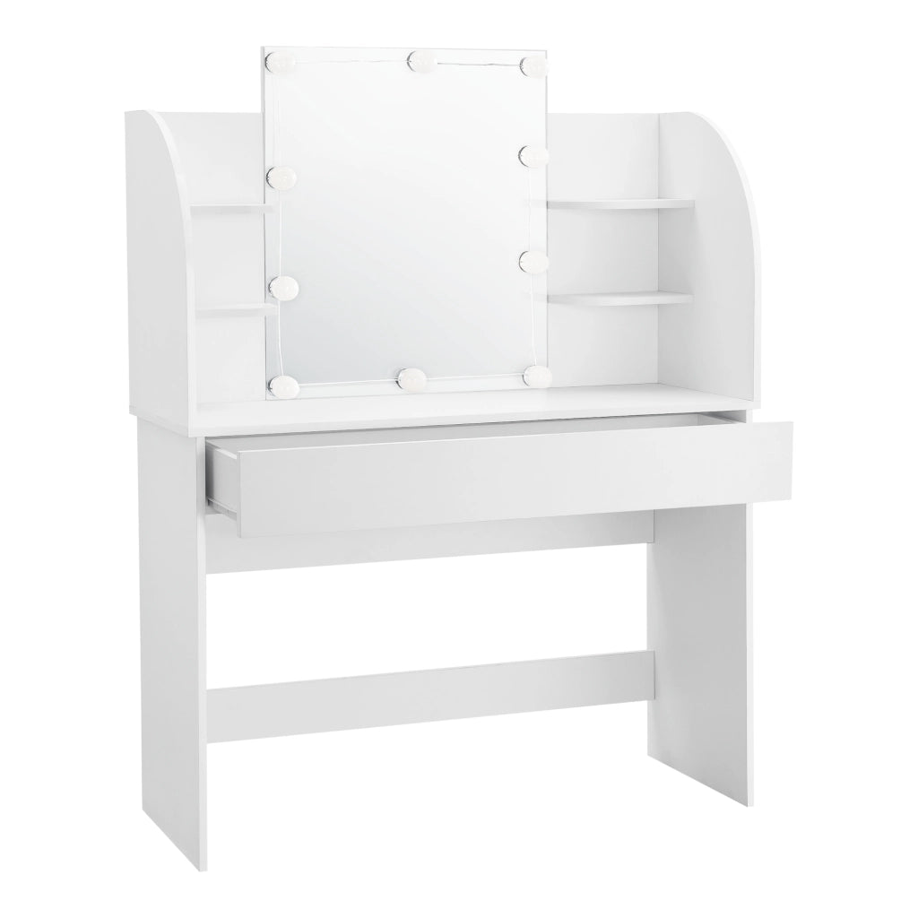 Tavolo da Toeletta Köla con LED - Bianco [en.casa]