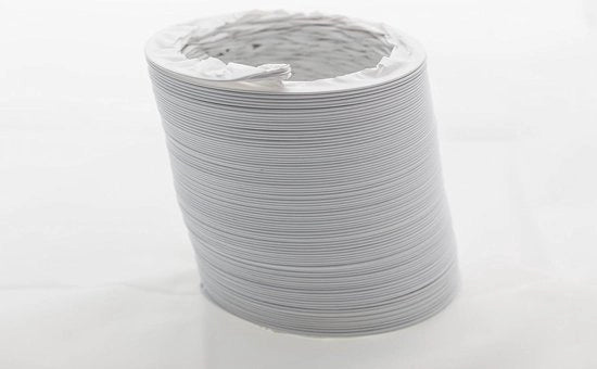 Serpentina di scarico flessibile PVC diametro 125-127 mm lunghezza 3 m per climatizzatore, asciugatrice e aspirapolvere