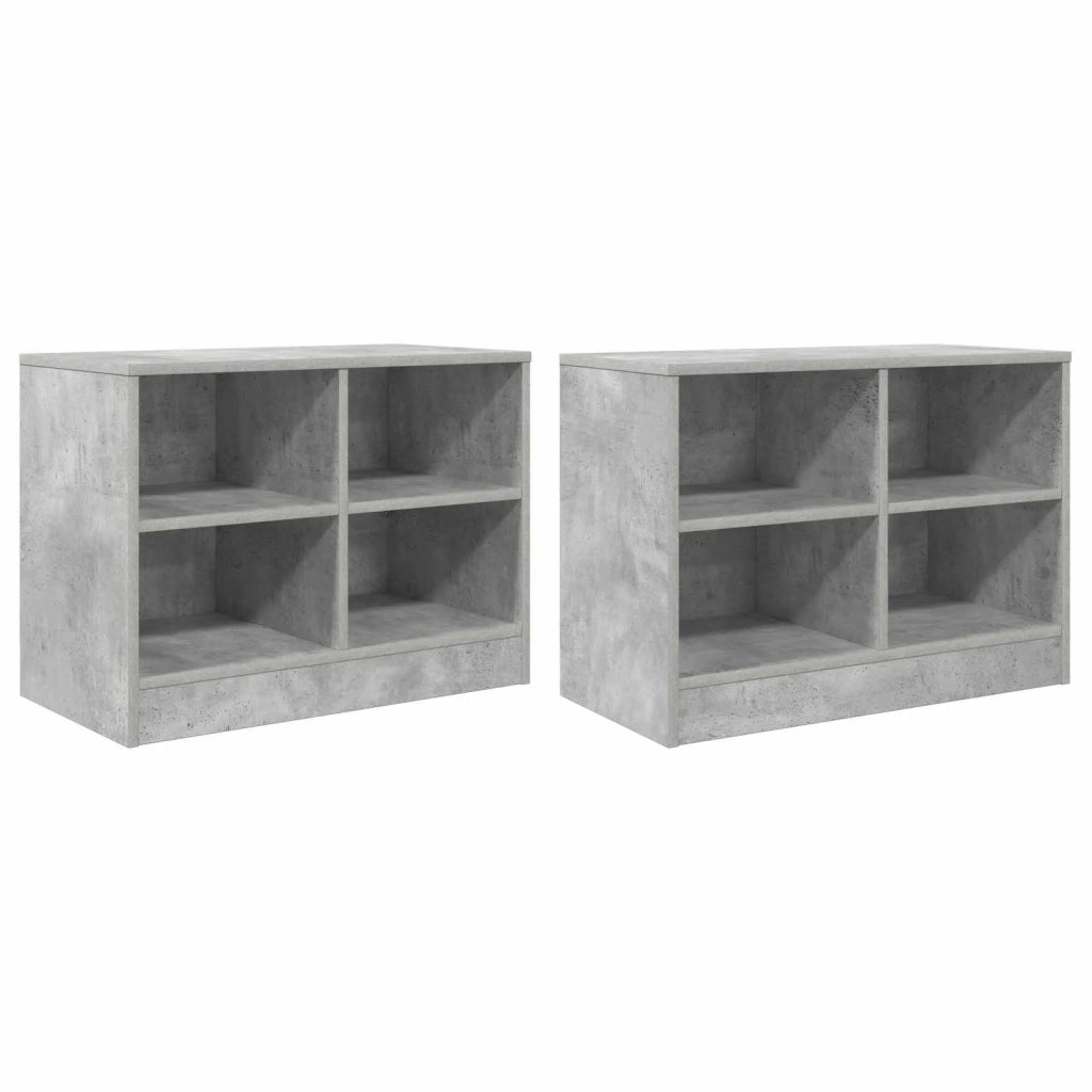 Armadietto per letto 2 pz Grigio Cemento 66 x 33 x 48 cm CFW4840763