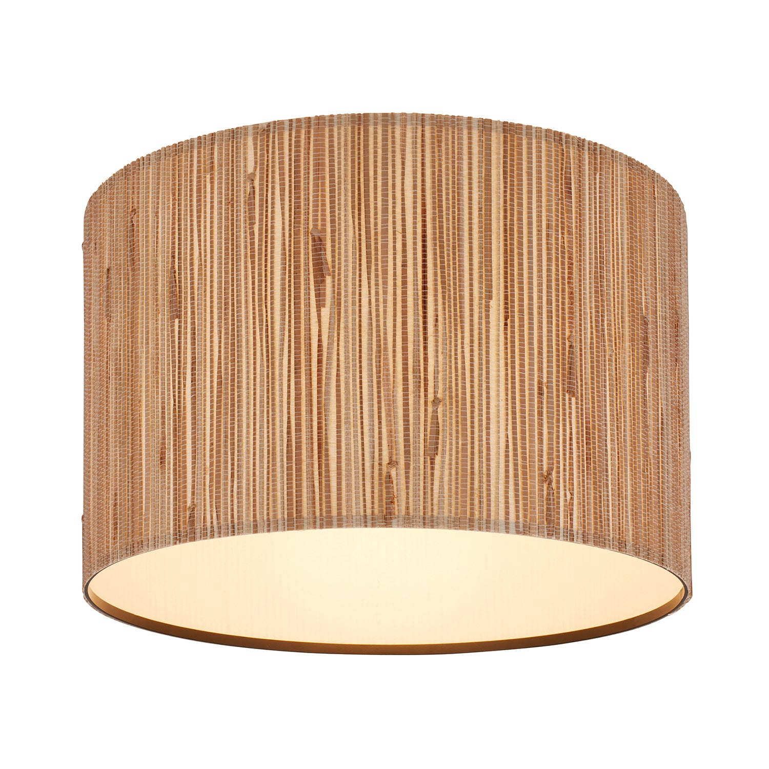 Plafoniera Vintage Slama Alghe Naturali Metallo Nero 1 Luce E27