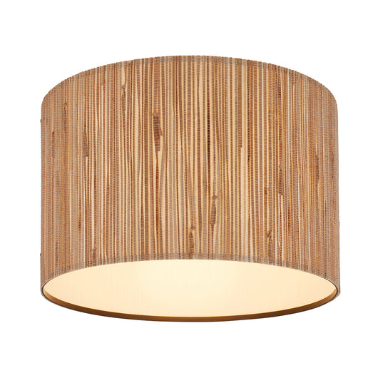 Plafoniera Vintage Slama Alghe Naturali Metallo Nero 1 Luce E27