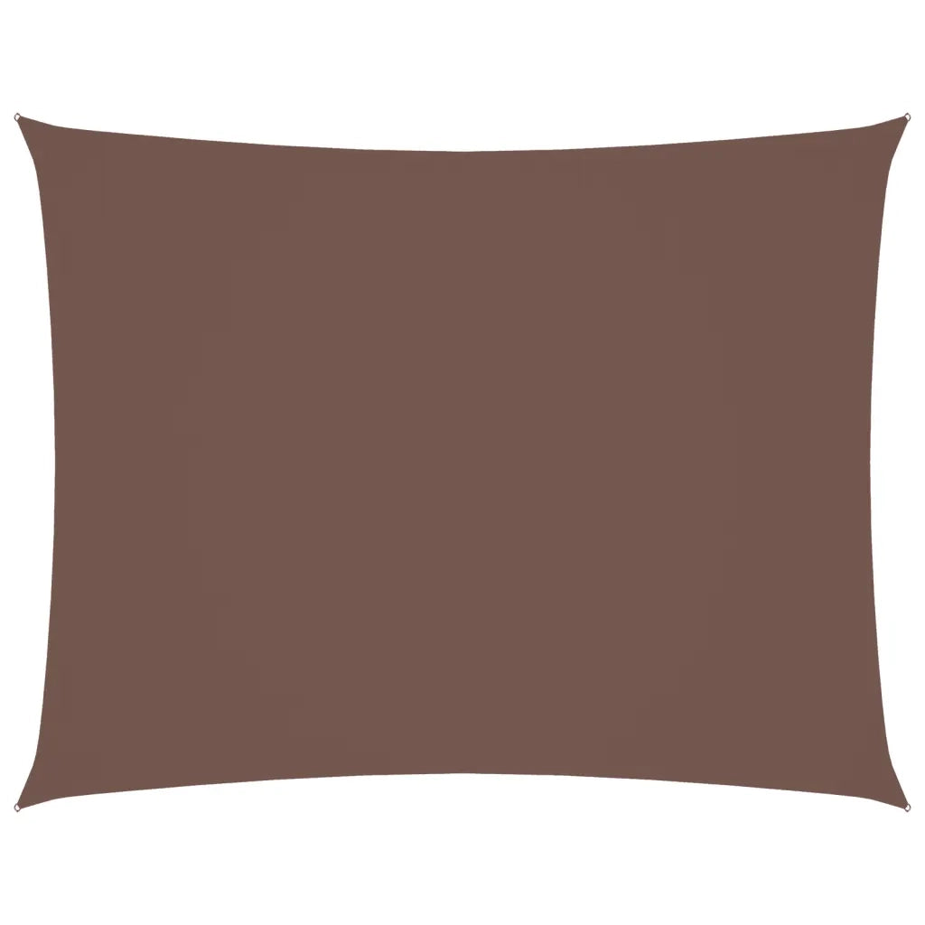 Parasole a Vela in Tessuto Oxford Rettangolare 2x3 m Marrone 135805