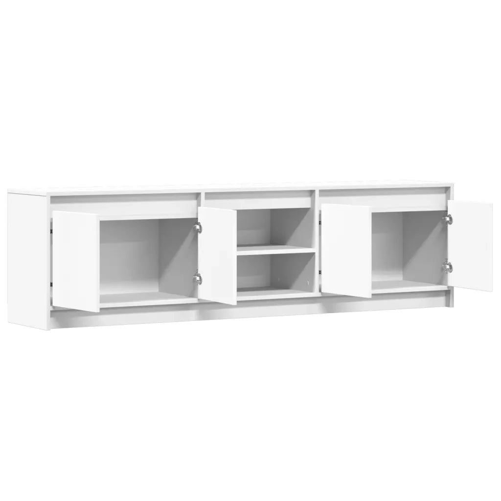vidaXL Mobile Porta TV con LED Bianco 180x34x50cm in Truciolato