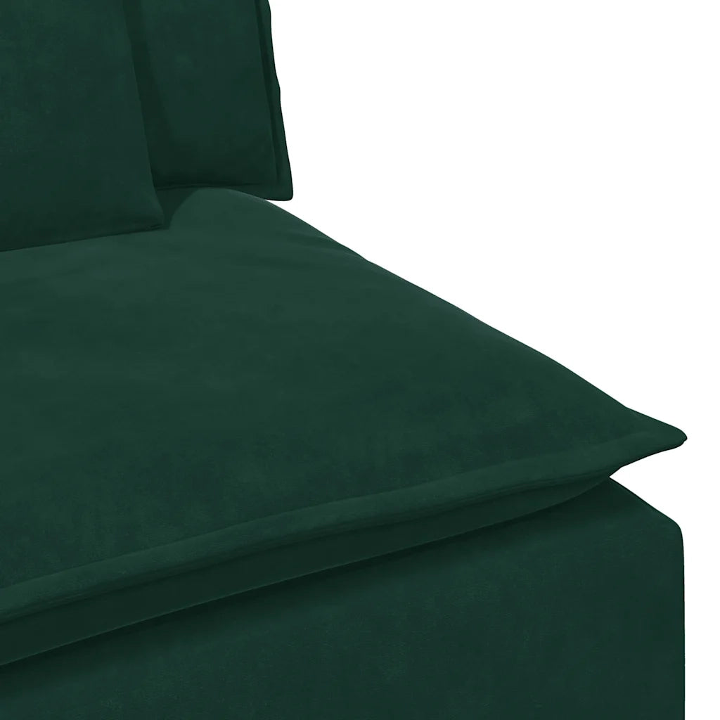 Modulo Centrale Divano Modulare con Cuscini Verde Scuro 100 cm CFW7067584