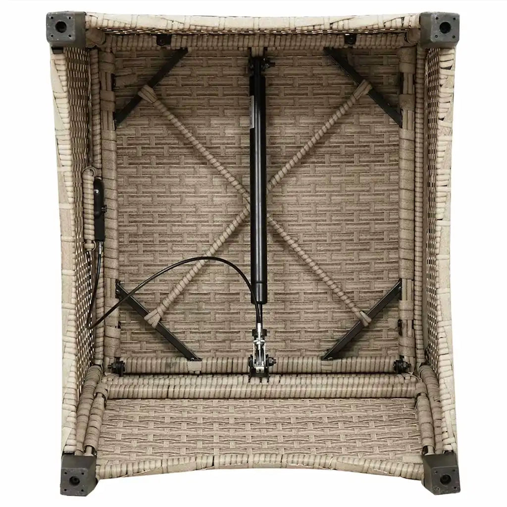 Poltrona reclinabile Beige 56 x 66 x 95 cm polyrattan CFW5498014