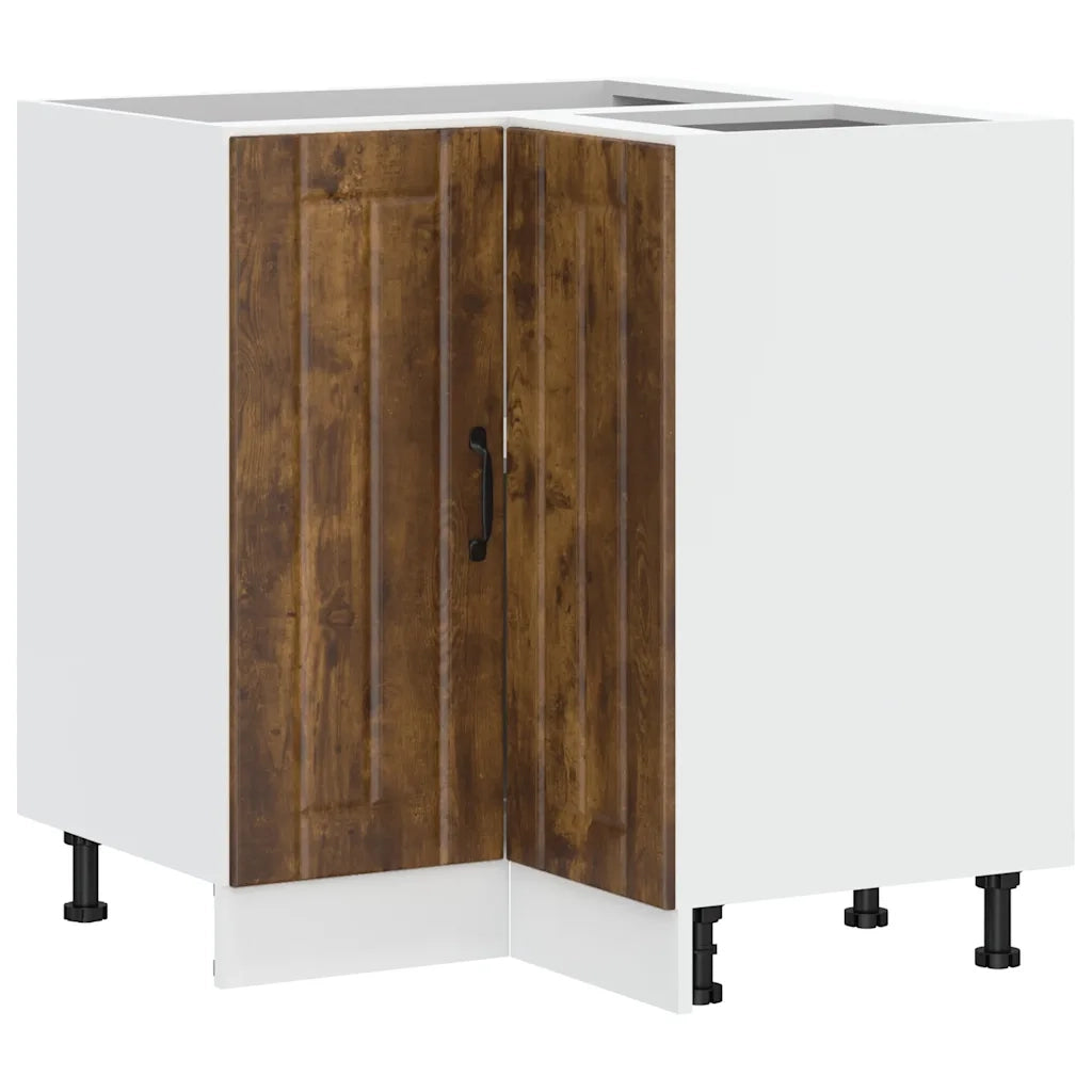 Mobile Base ad Angolo Cucina Lucca Rovere Fumo in Truciolato 853752