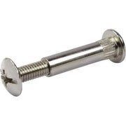 VITE GIUNZIONE MOBILI CANNOCCHIALE ACCIAIO - NICHELATO MM 8 VITE M 6 MM 31/46- 200 pezzi