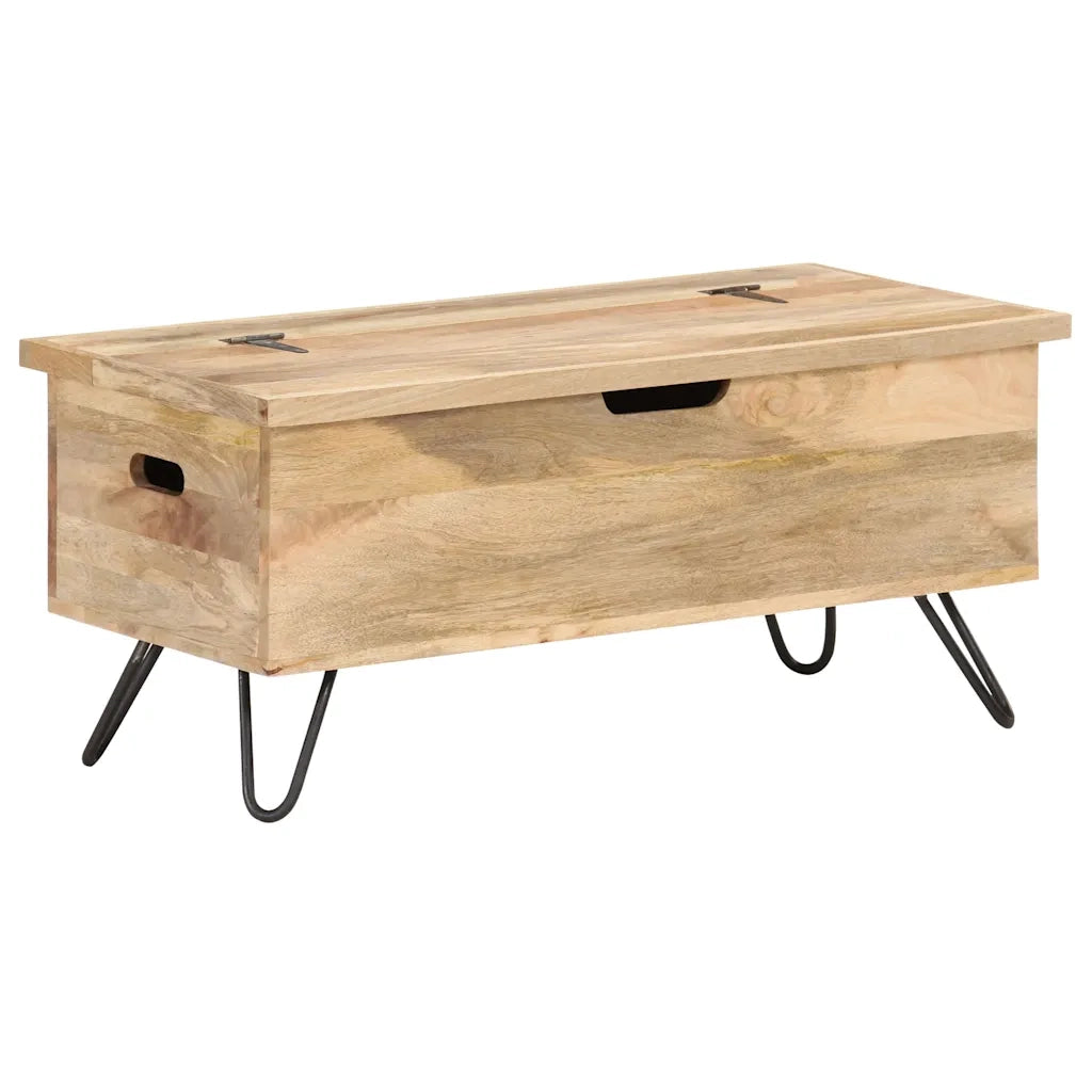 Baule 90x40x45 cm in Legno Massello di Mango CFW6184726