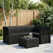Divano da Giardino 4 Posti Aspetto Rattan PP Antracite 3443958